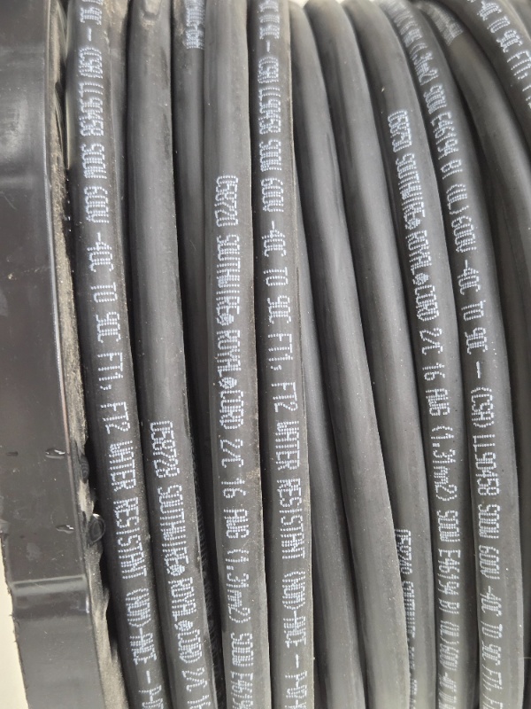 Partial Spool 6 AWG 133 Strand TNC PVC Electrical Wire 105C 600V