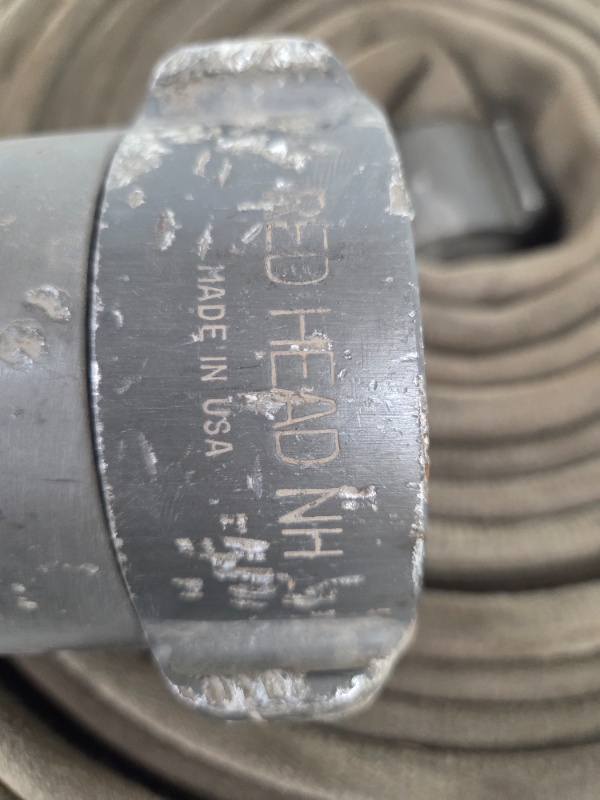 Used Red Head NH Fire Hose with 2.5 Inch Coupling