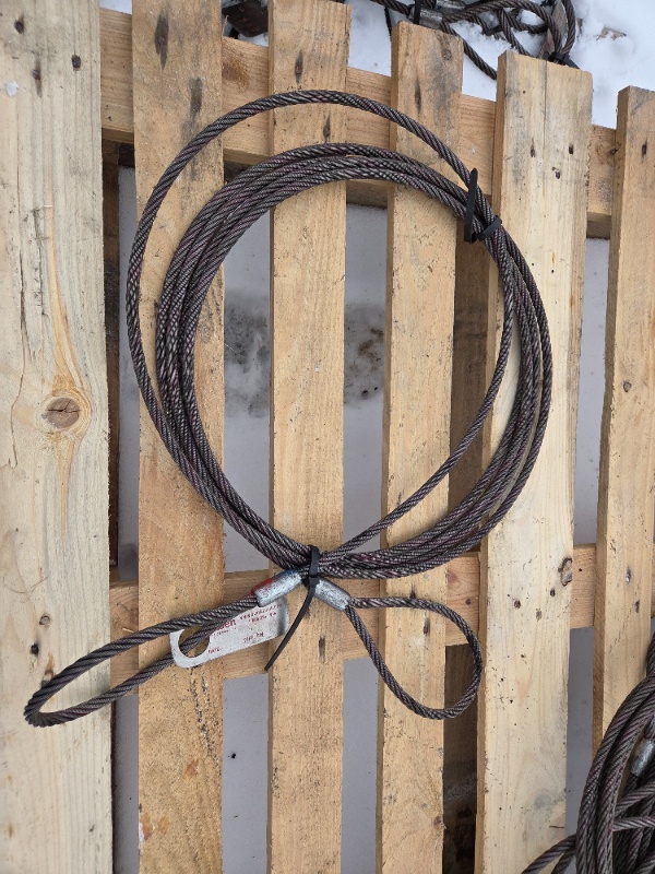 Olsen 38 in x 21 ft Steel Wire Rope Slings with Hooks