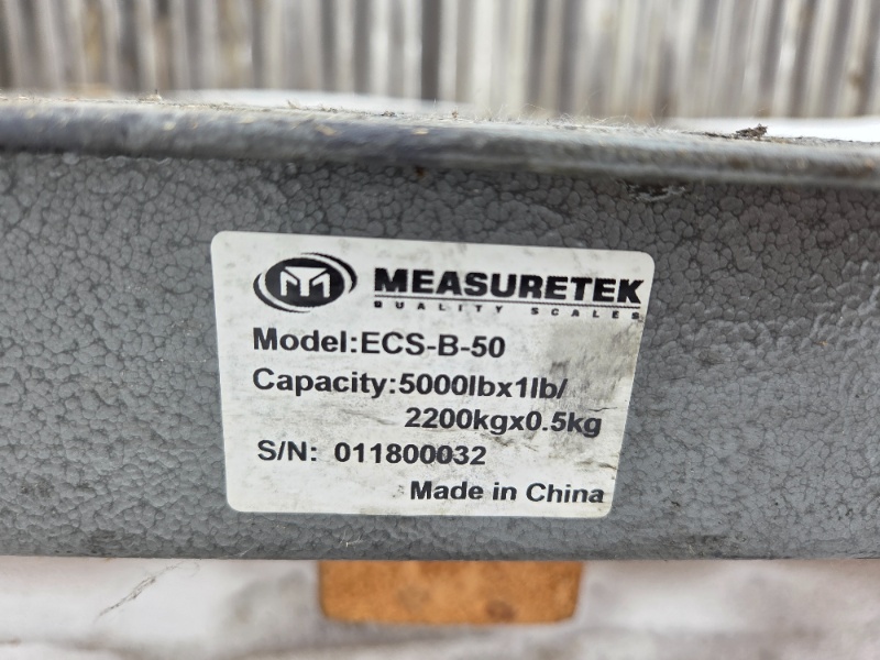 Measuretek ECS-B-50 Heavy Duty Floor Scale 48x48 in, 5000 lb Capacity with Accessories