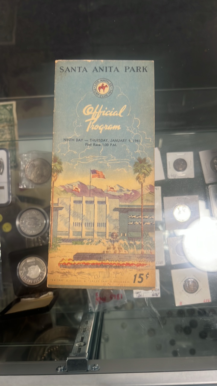 1941 Santa Anita park race program