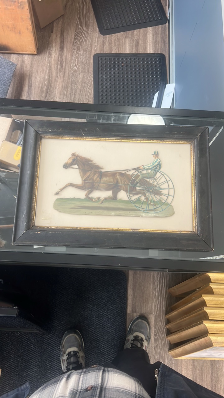late 1800s horse racing lithograph
