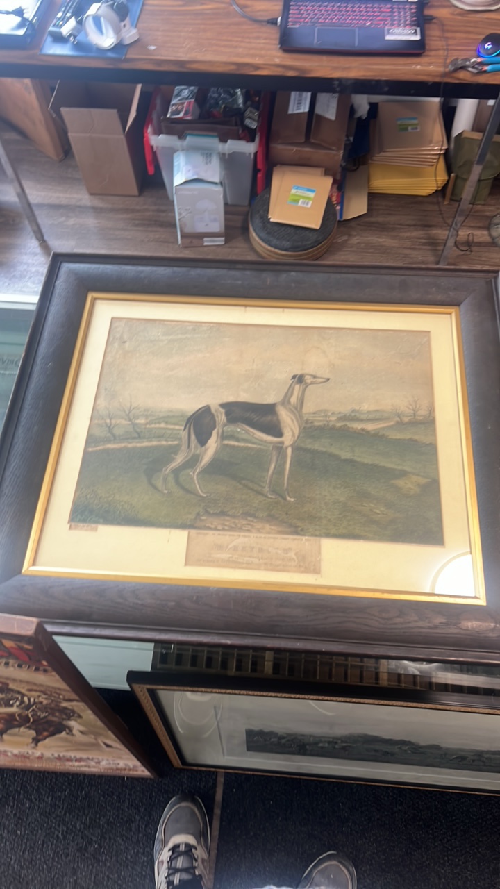1875 HONEYMOON greyhound racing lithograph