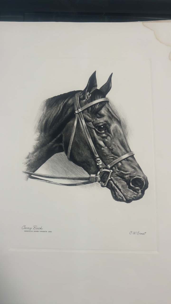 carry back Kentucky derby winner lithograph