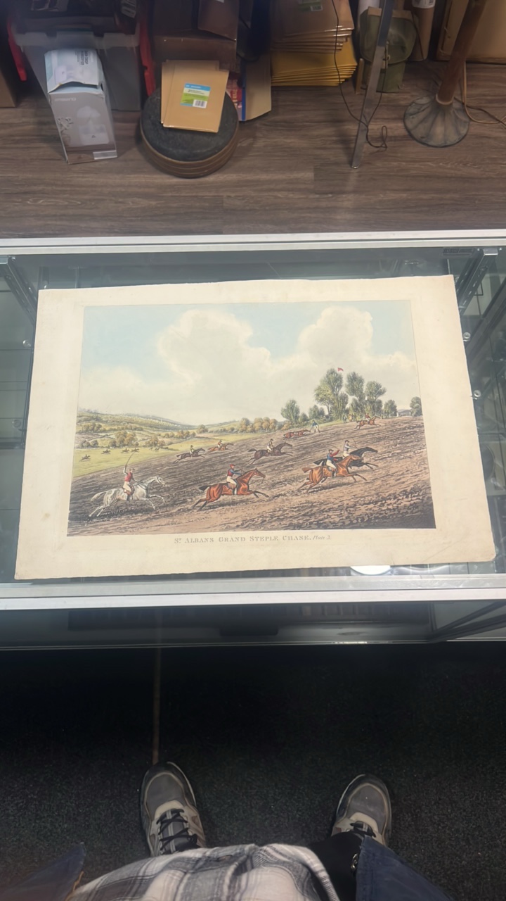 late 1800s horse racing lithograph
