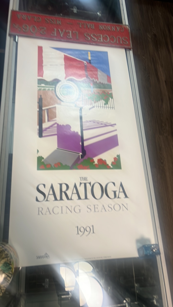 1991 Saratoga racing season advertising poster