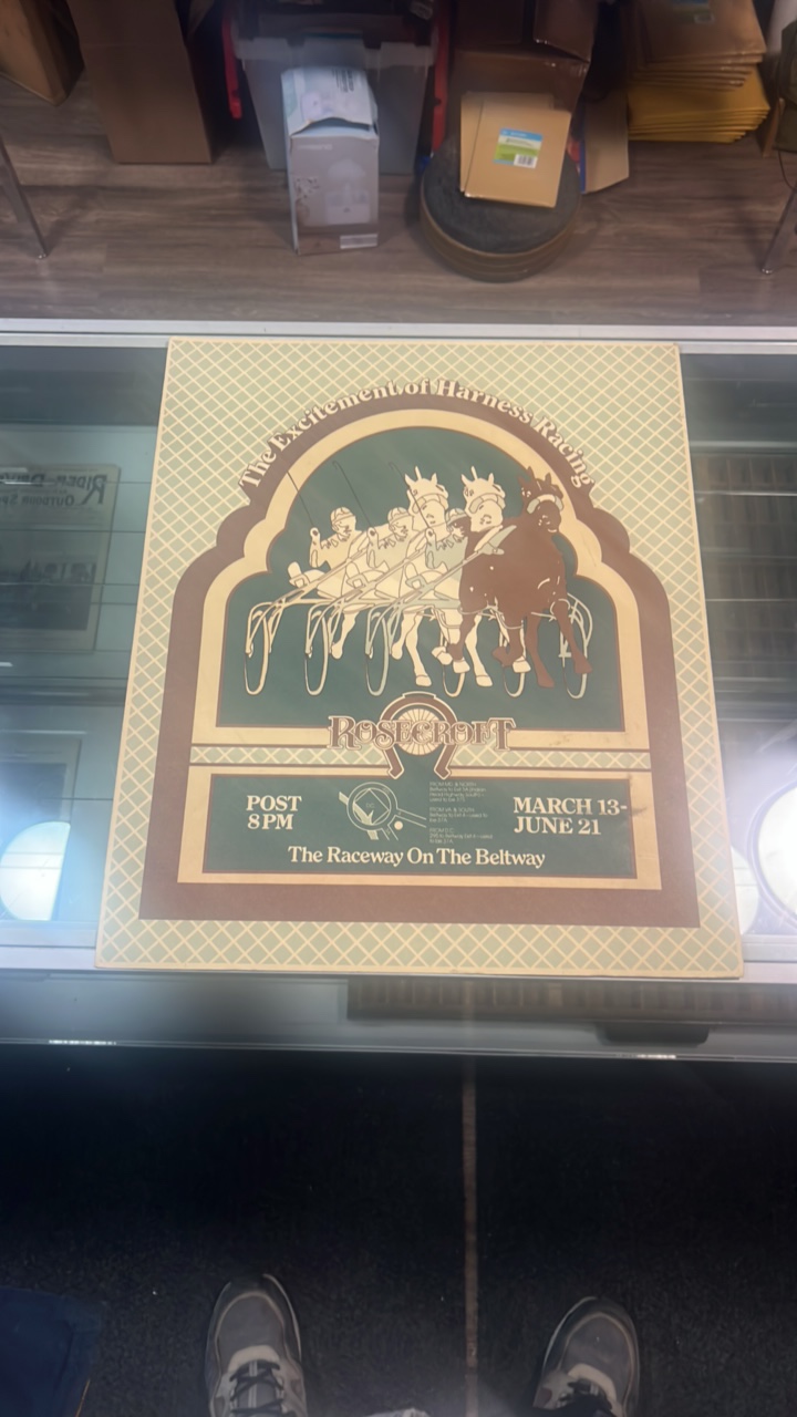 horse racing advertising poster