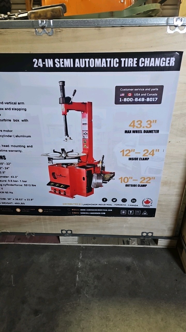 2026 Unused LandHonor 24-IN Semi Automatic Tire Changer LHR-TC24