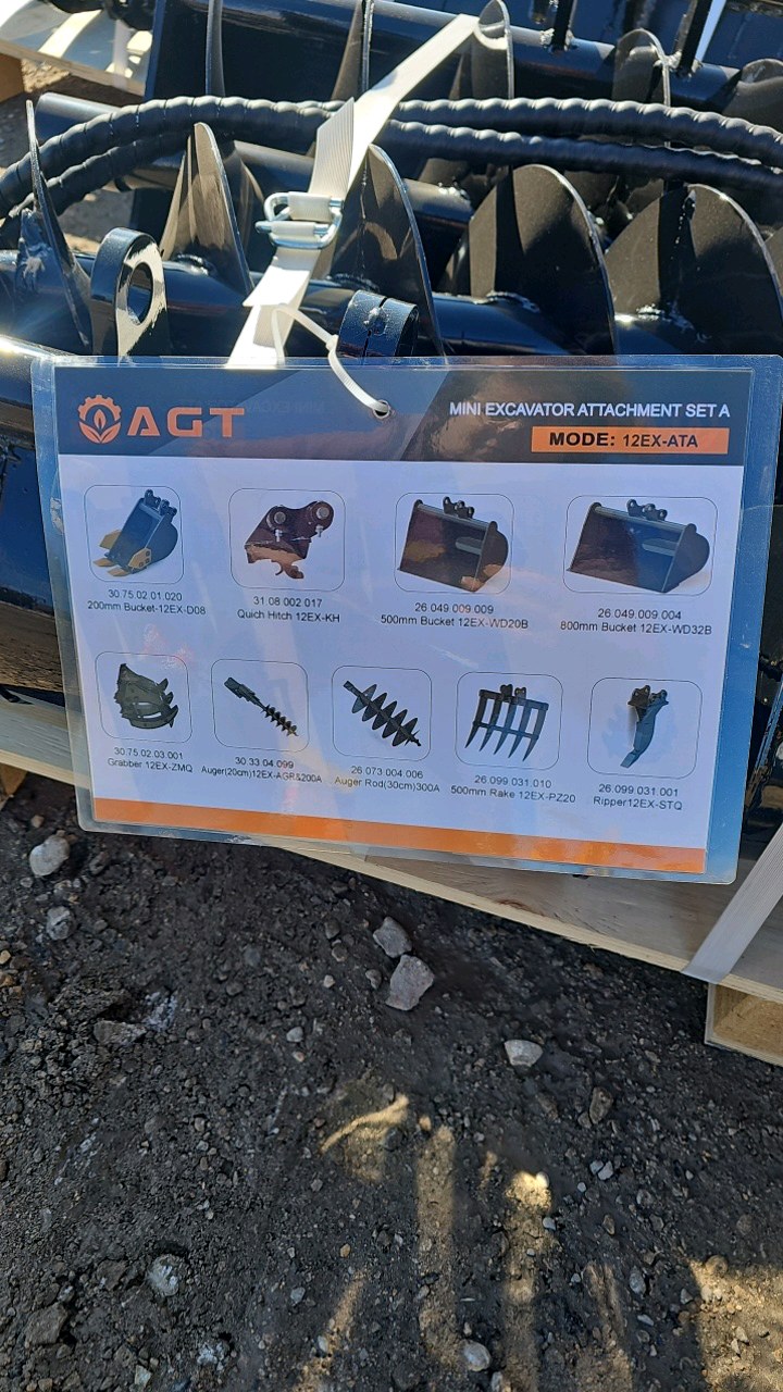 2026 Unused AGT Mini Excavator Attachment 12EX-ATA