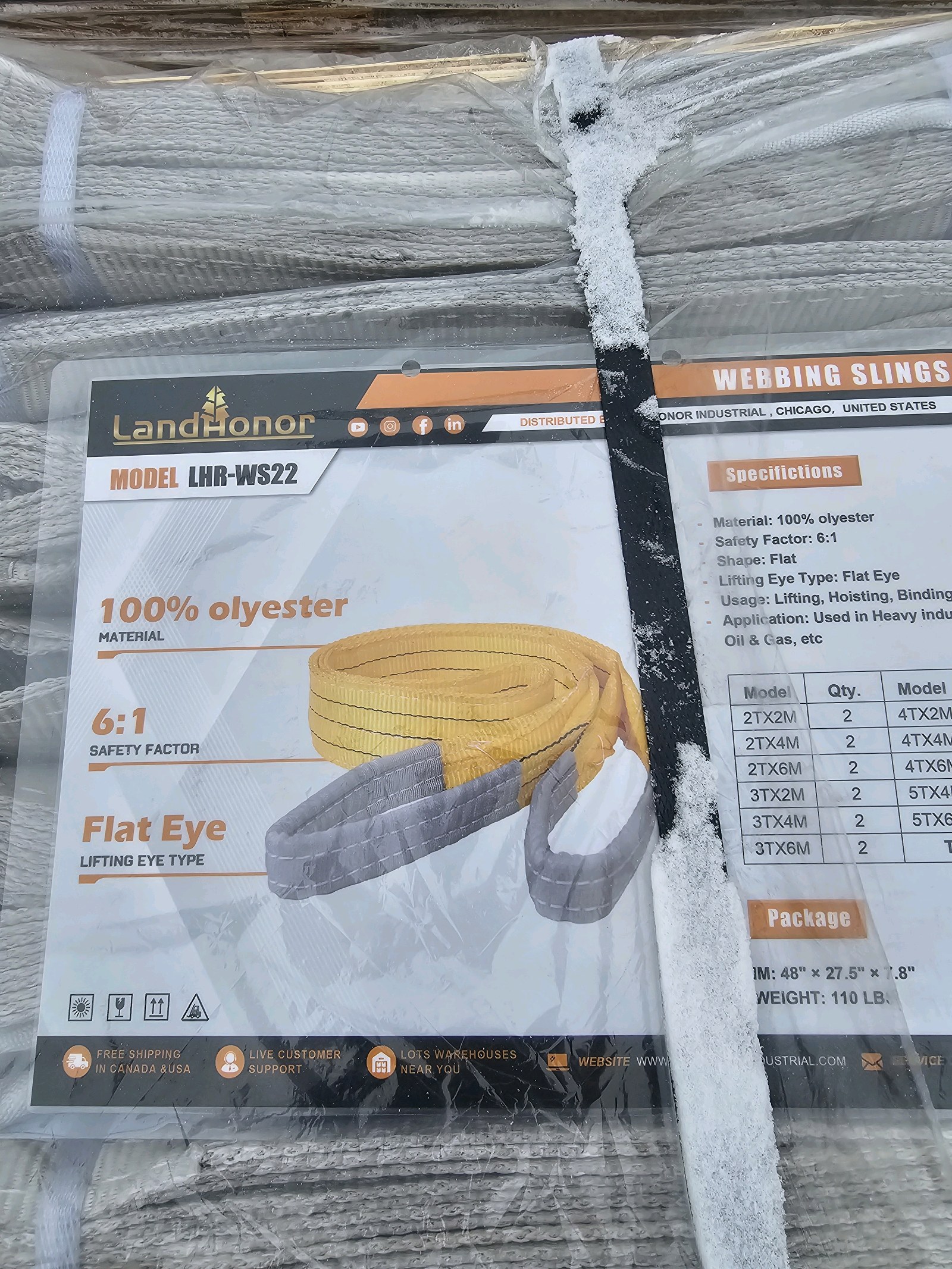 2026 Unused LandHonor Webbing Sling LHR-WS22