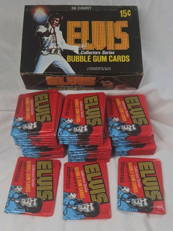 Vintage Elvis Presley Bubble Gum Cards – 1970s Donruss Collectors Series 36-Count Box
