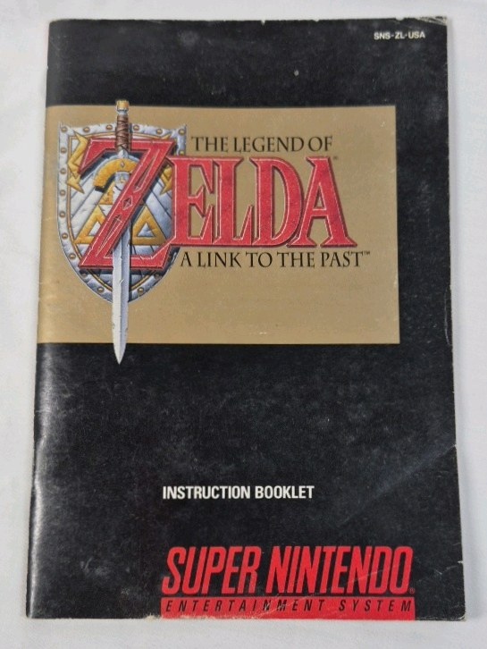 Vintage Super Nintendo The Legend of Zelda: A Link to the Past Instruction Booklet