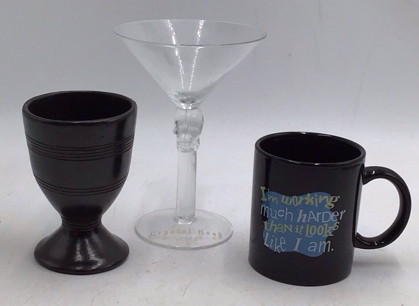 Crystal Head Vodka Martini Glass with Goblet and Mug