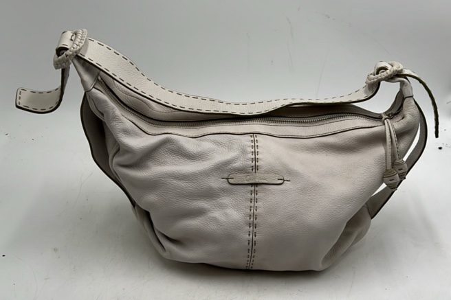 Cole Haan Leather Hobo Bag  Light Taupe