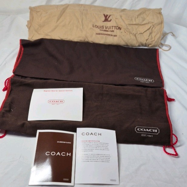 3 Desinger Dust Bags and Authenticity Cards