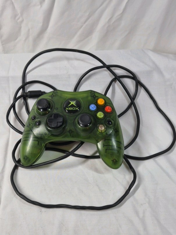 Xbox Original Green Translucent Controller  Halo Style