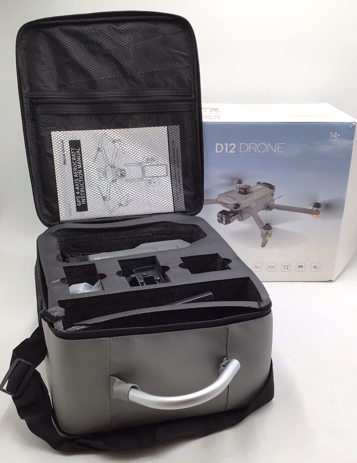 D12 Drone with Carrying Case and Accessories