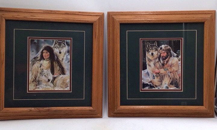 Vintage Framed Prints  Wooden Frames