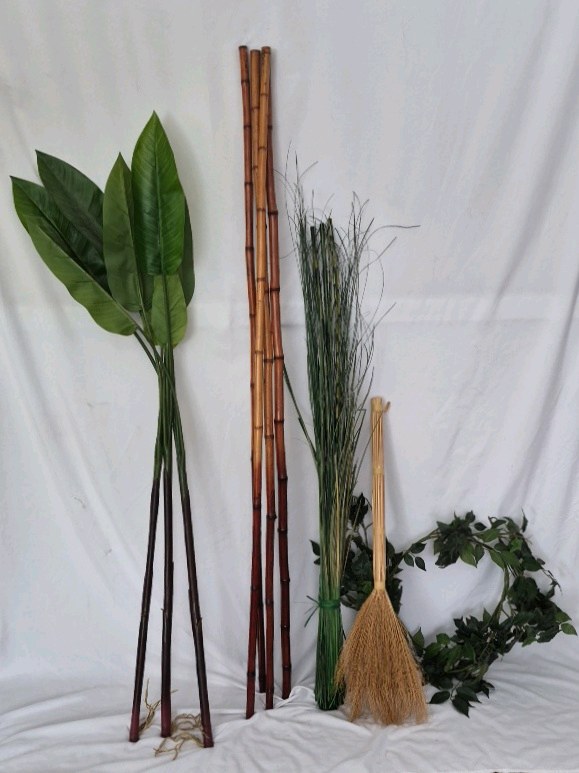 Bamboo Poles and Broom Assortment