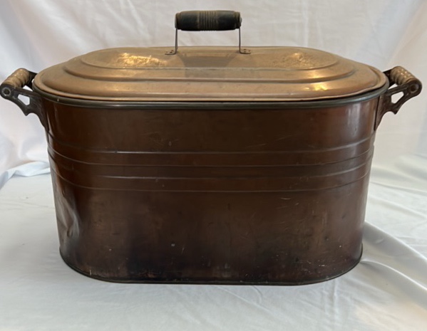 Vintage Copper Tub with Lid