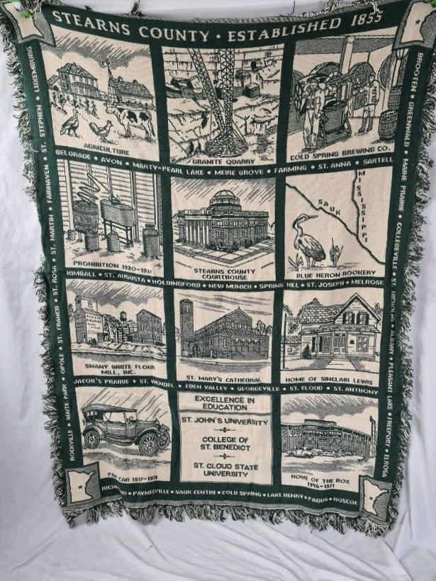 Stearns County Minnesota Commemorative Throw