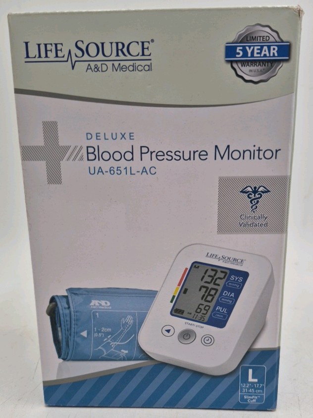 LifeSource Deluxe Blood Pressure Monitor UA-651L-AC