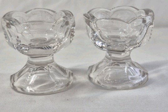 Vintage Glass Candlestick Holders