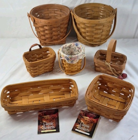 Longaberger Handwoven Baskets  Assorted Picnic and Serving Styles