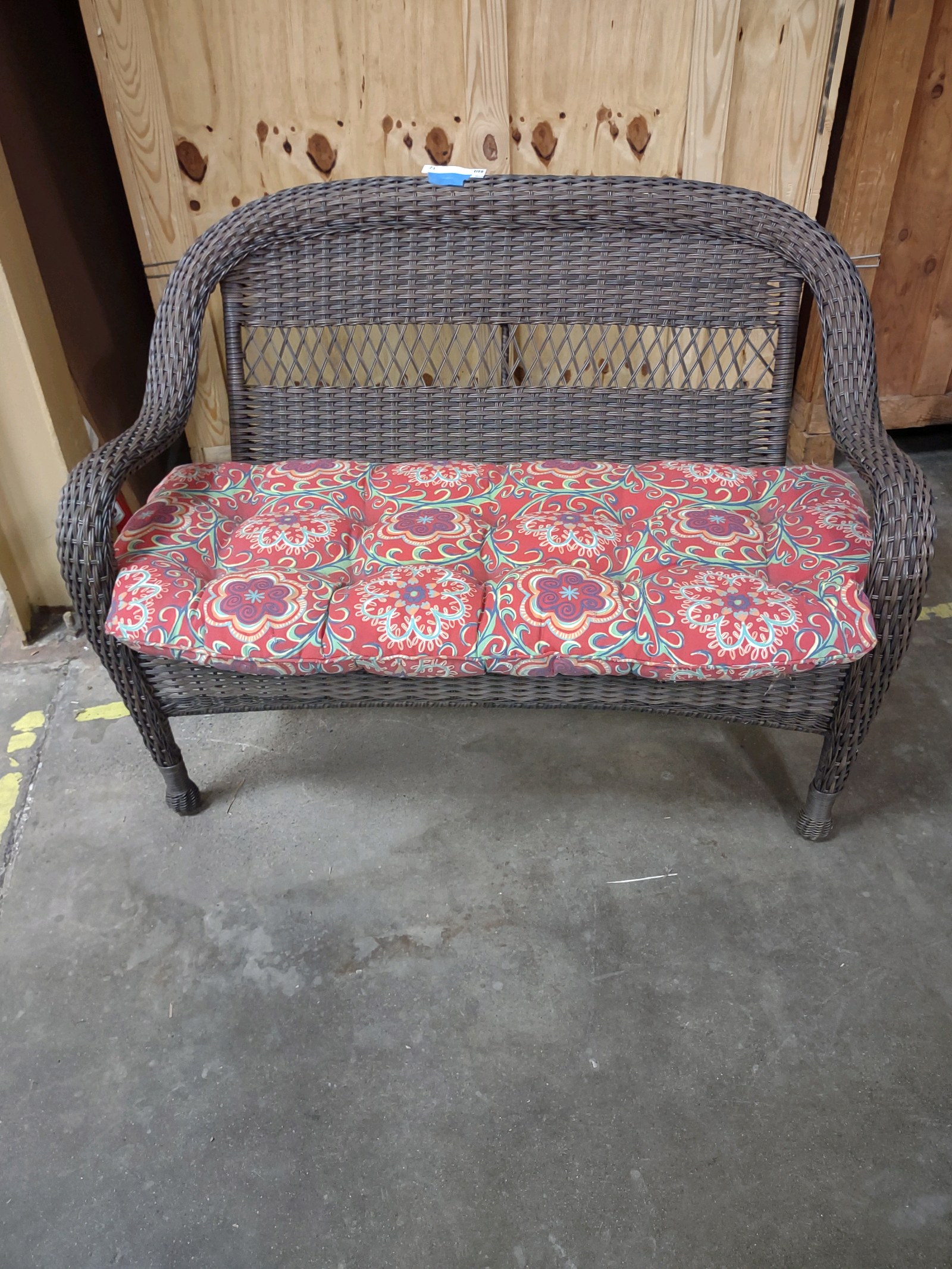 Wicker Patio Bench