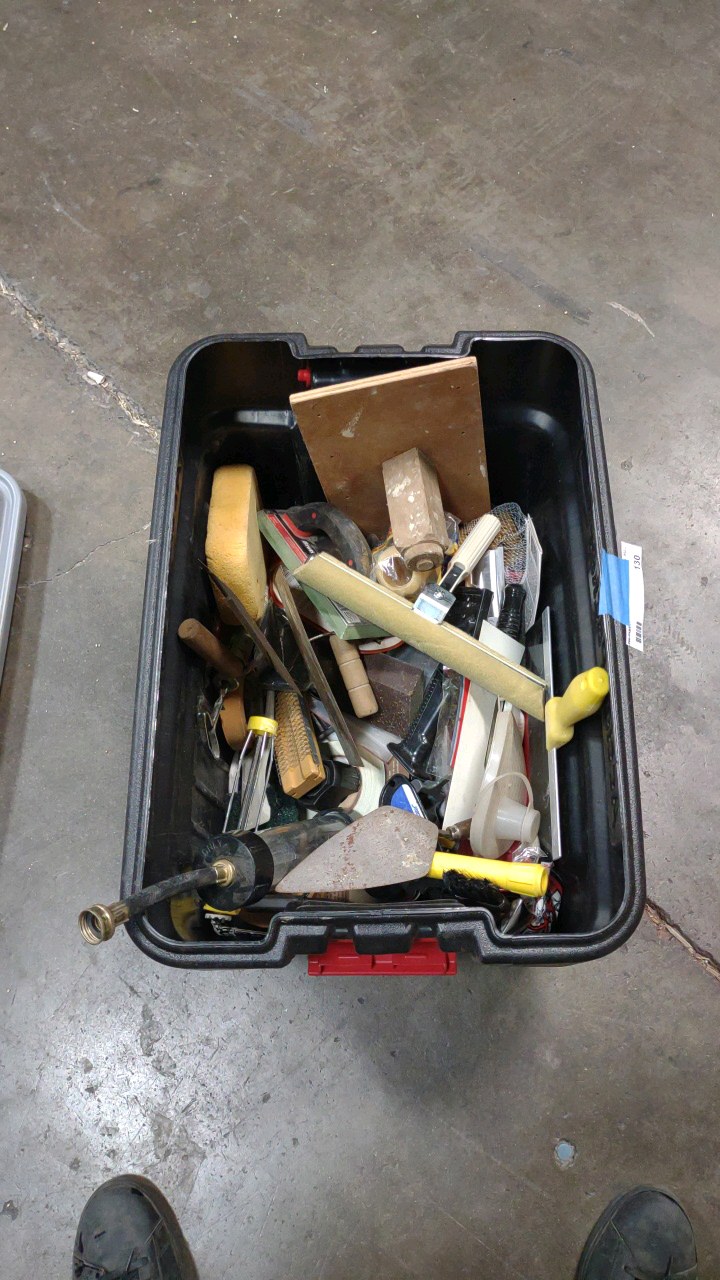 assorted paint and drywall items