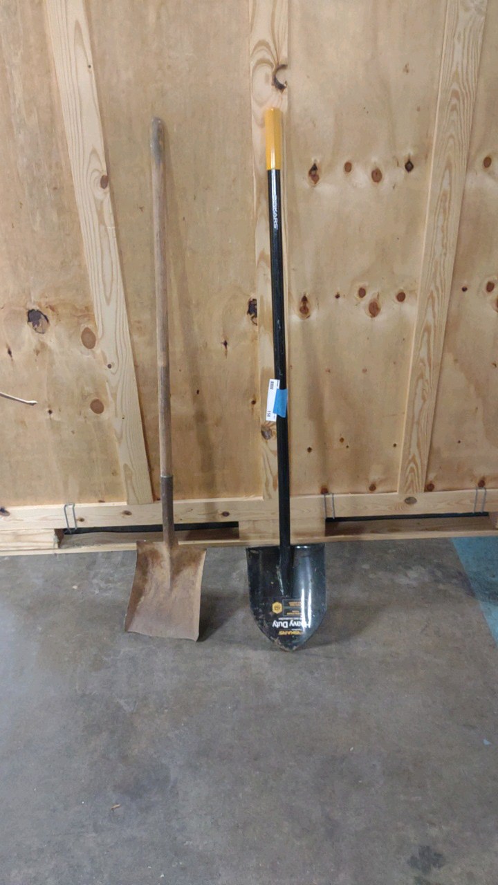 2 shovels