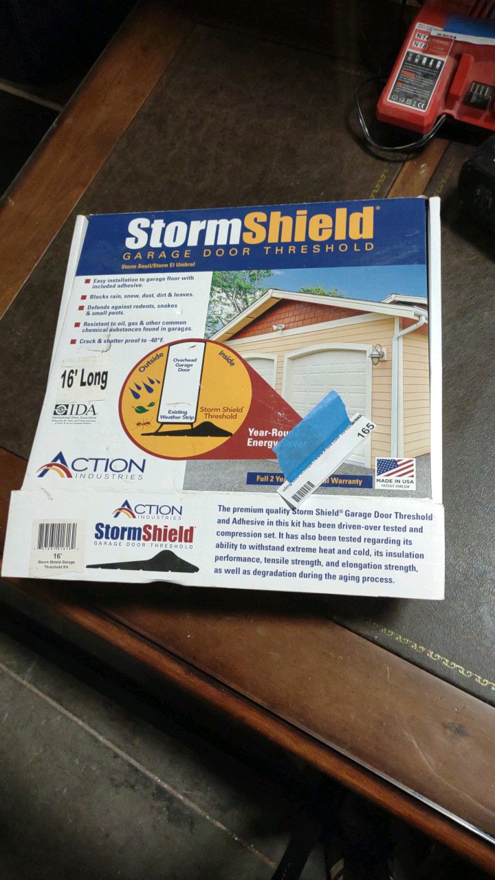 garage door threshold shield