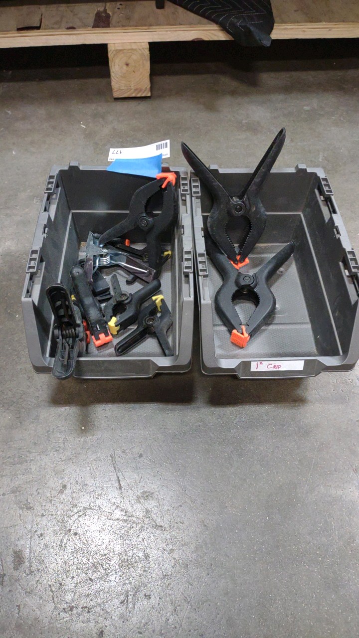 clamps and bins