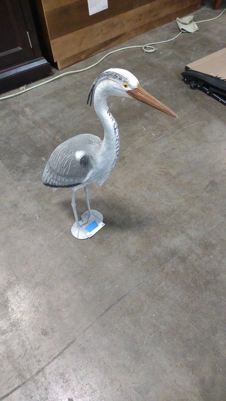 great blue heron decoy