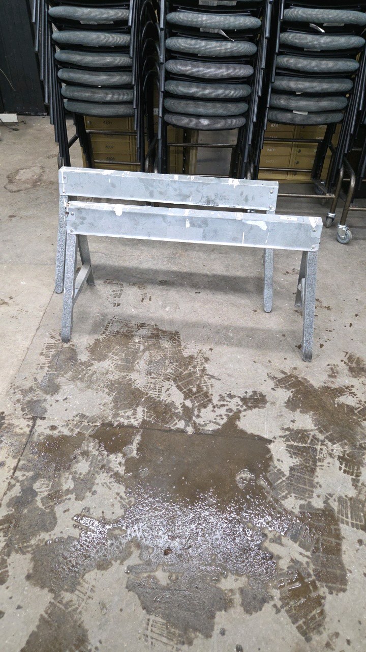 metal sawhorses