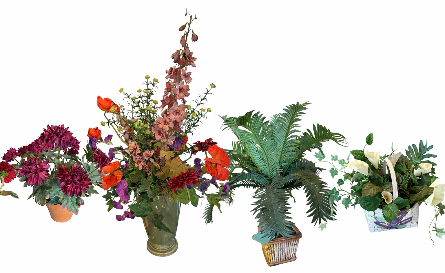 Four Faux Plants
