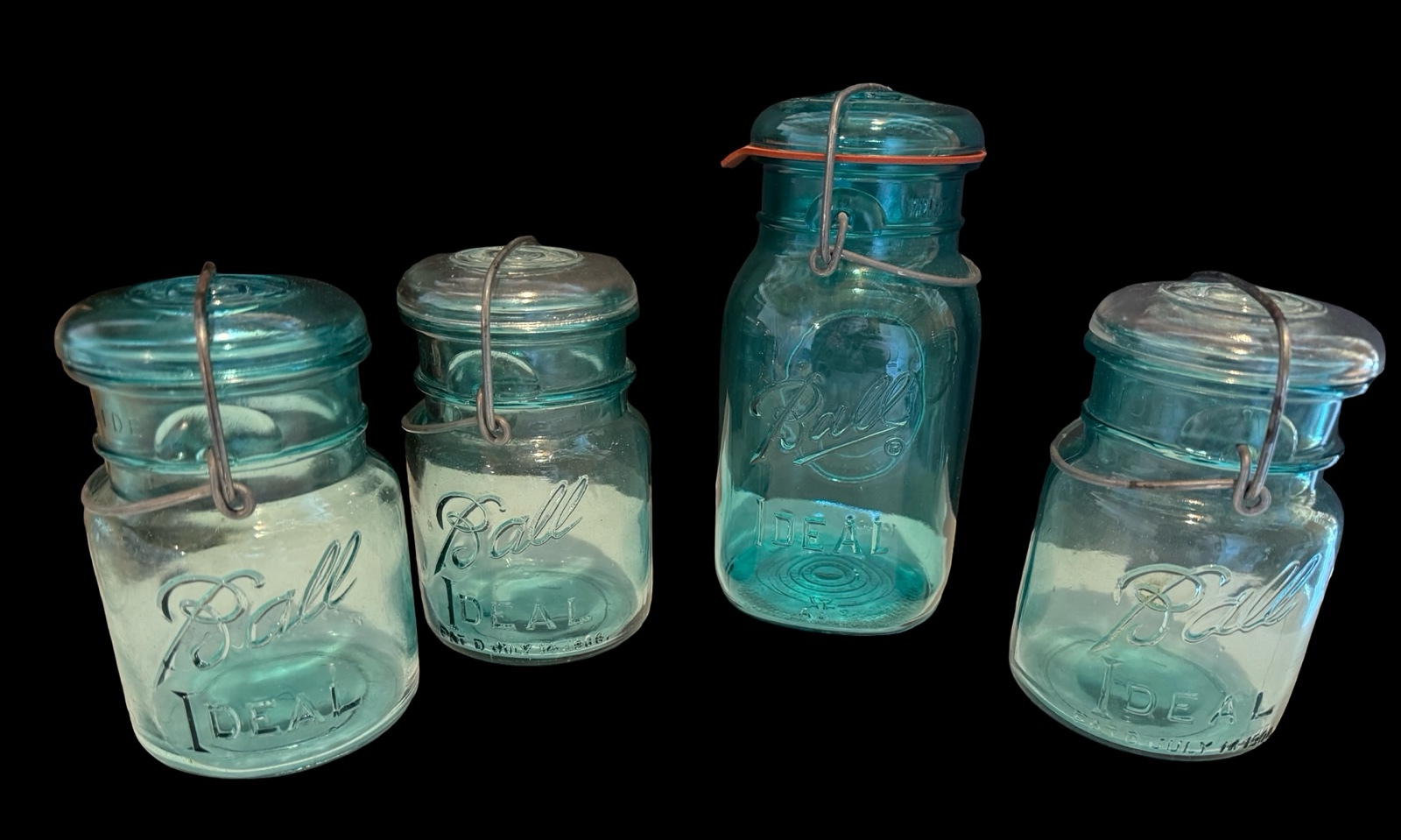 Vintage Blue Ball Mason Jars