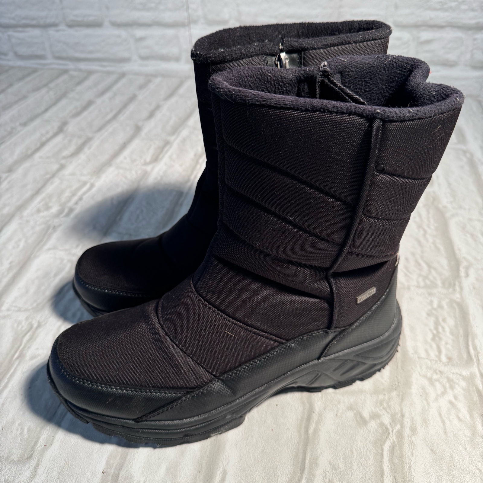 Silent Care Mens Sz10 Mid-Calf Winter Snow Boots