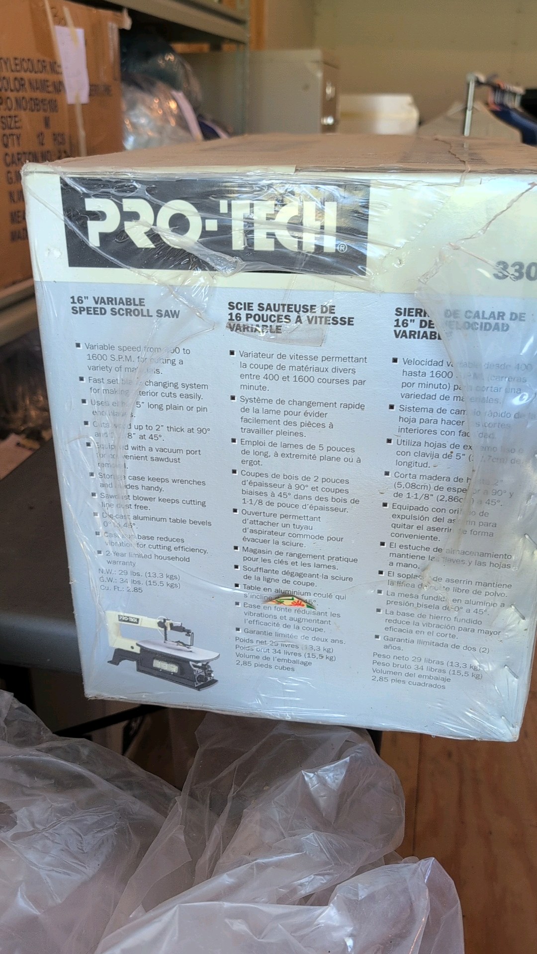 16-In variable speed scroll saw