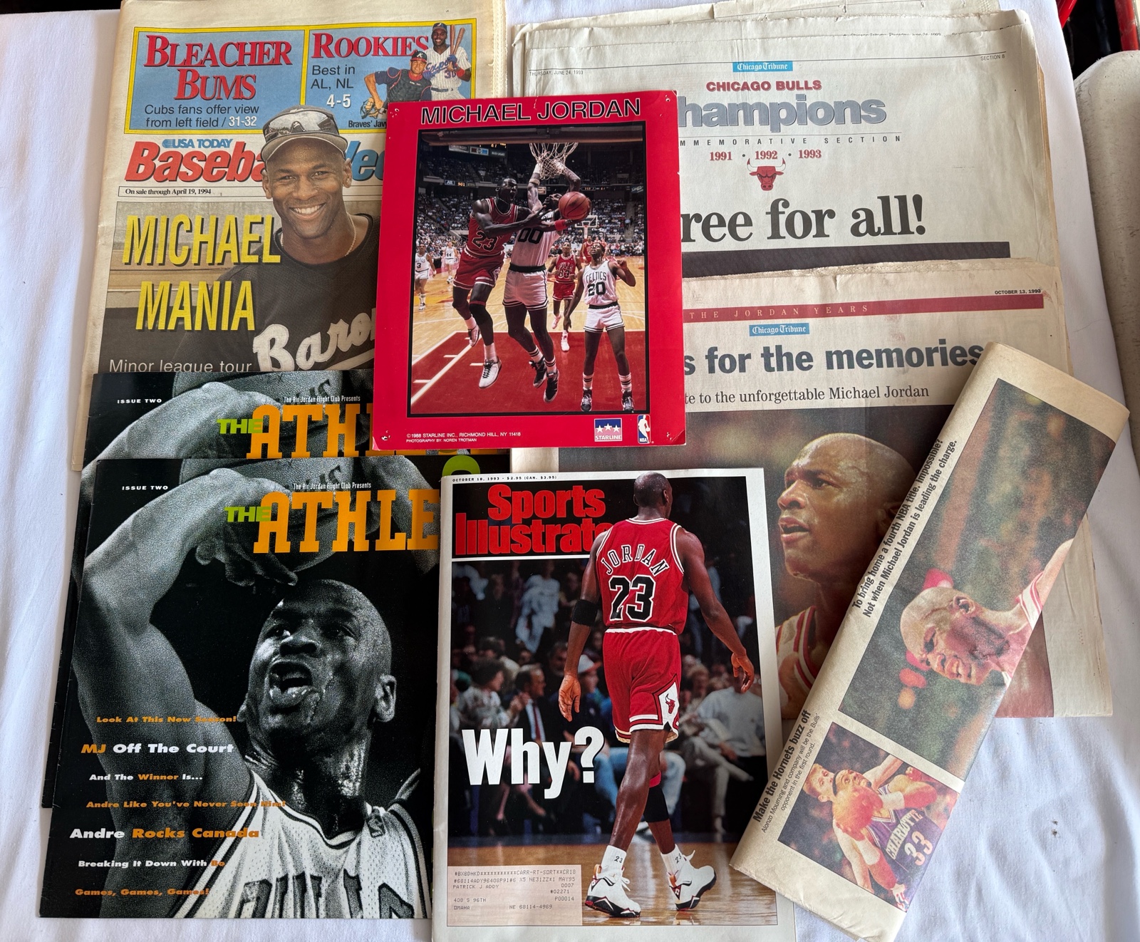 Michael Jordan Lot of Publications, Newspapers, Sports Illustrated