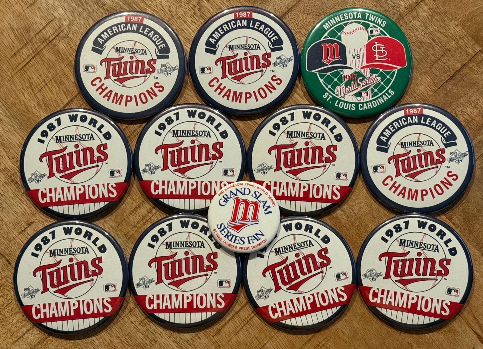 Minnesota Twins 1987 World Series Champions Baseball Pin Lot - 2
