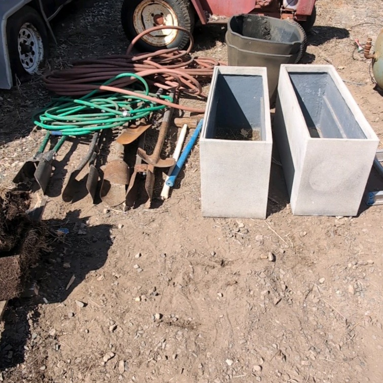 Yard tools and pots