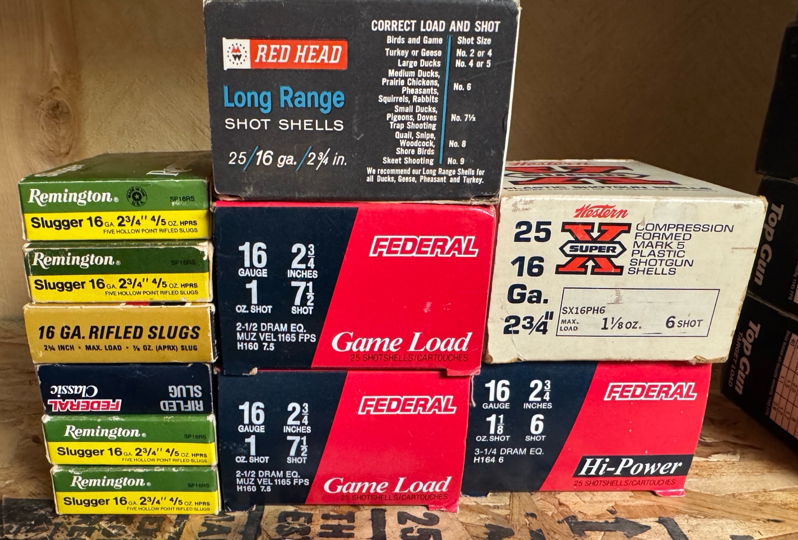 Shotgun Ammo 16 Gauge Target Load Hollow Point Slug Remington Federal Misc Shot Size 155 Shells