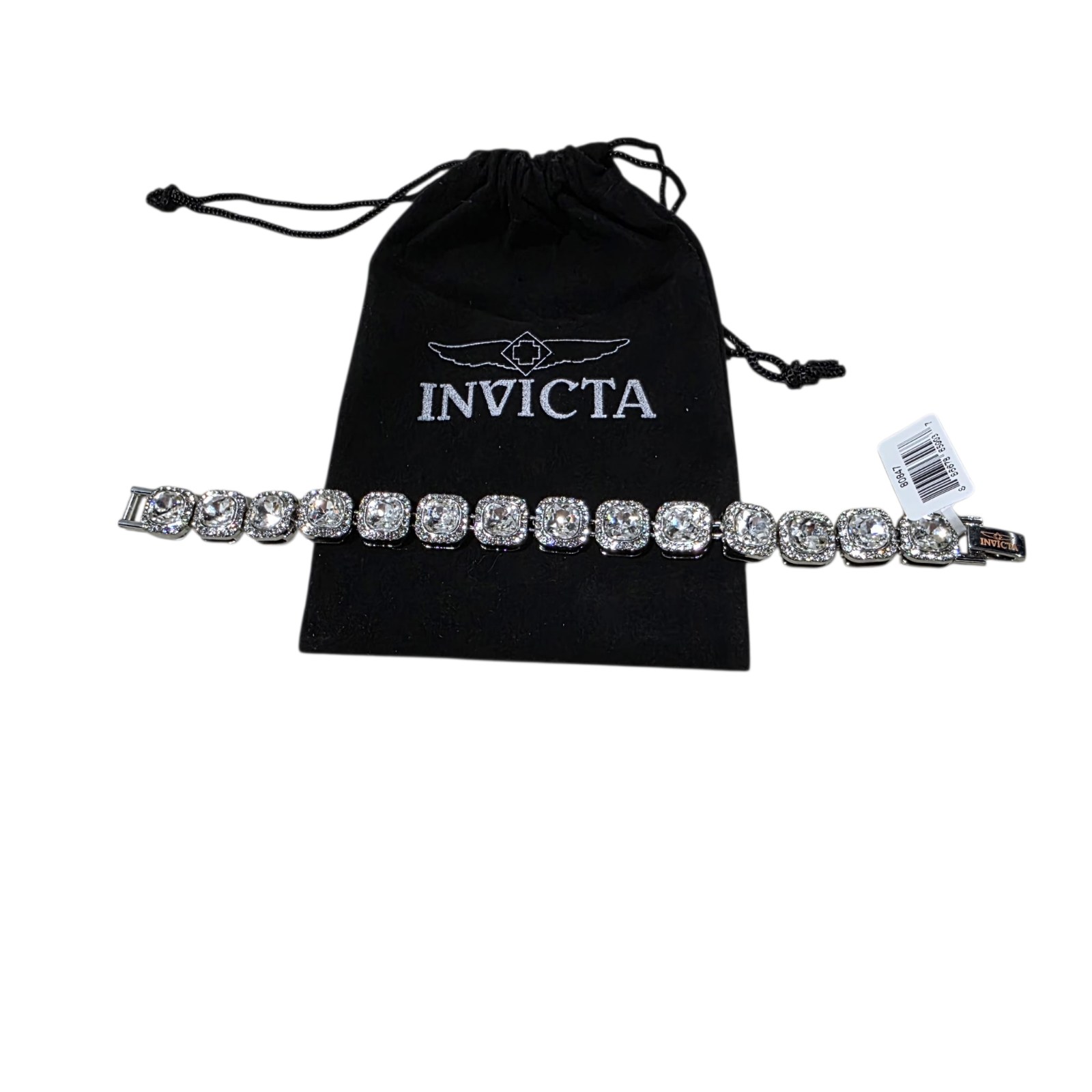 Invicta Crystal-Style Bracelet With Pouch & Tag