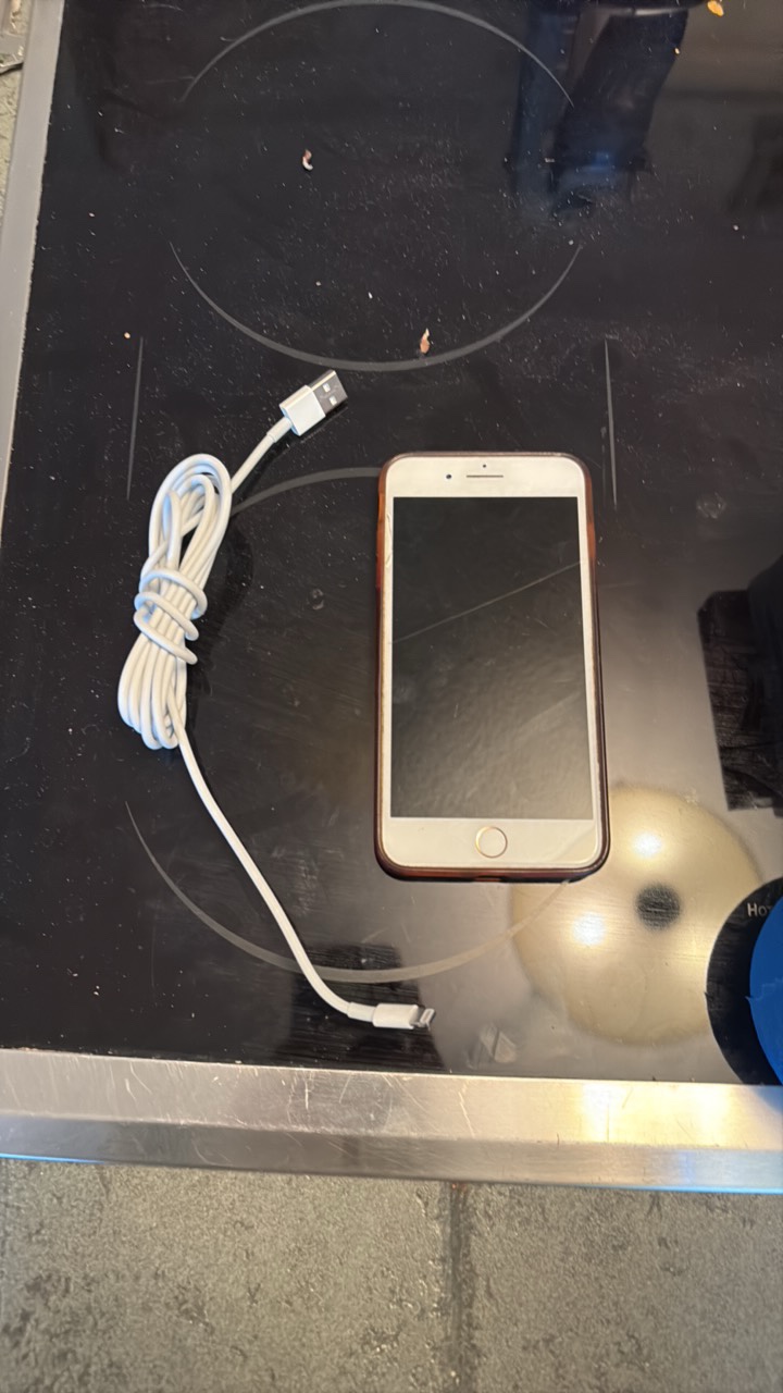 iPhone 7 Plus with cord