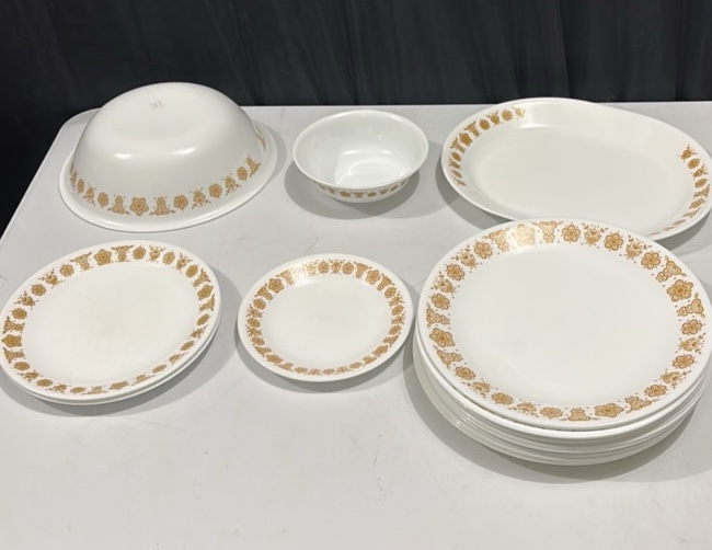 Vintage Corelle Butterfly Gold Dishes