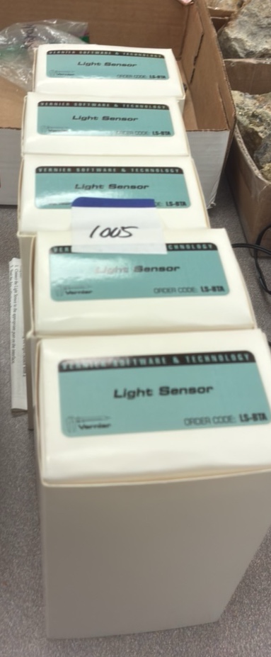 Vernier software and tech light sensor