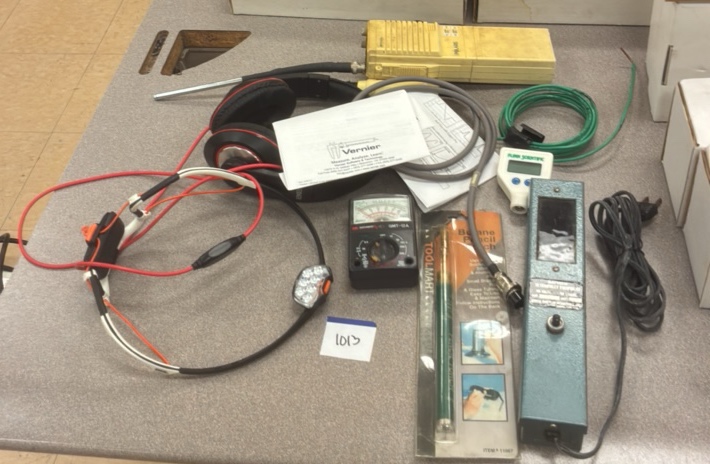 mixed science lab equipment and sensors lot