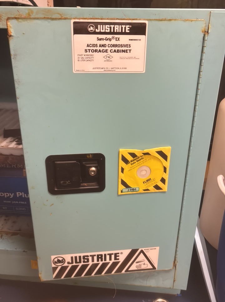 acid and corrosive storage cabinet