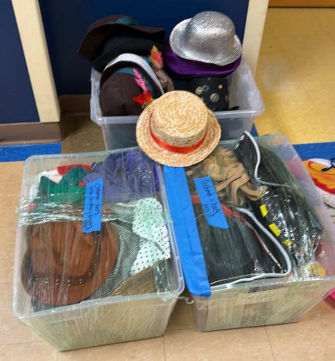 hats, wigs, and wings